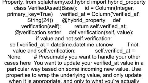 Sqlalchemy update column based on changes in another column