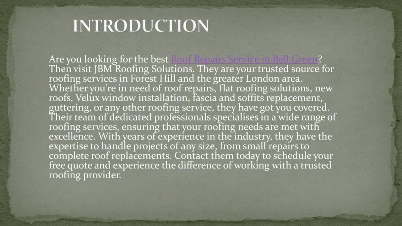 Best Roof Repairs Service in Bell Green