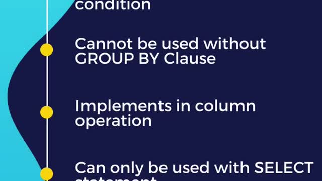 Where Clause vs Having Clause