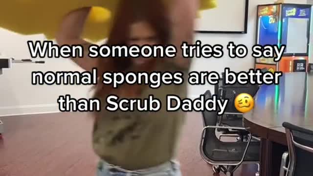 When someone tries to say normal sponges are better than Scrub Daddy