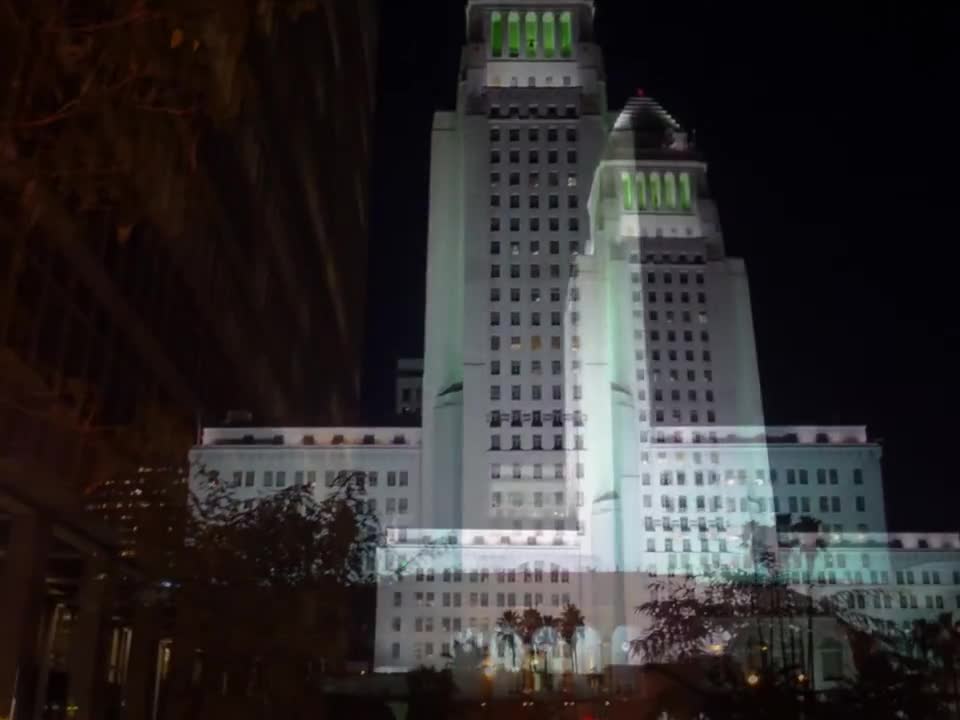 Los Angeles Civic Center From Grand Park 2014