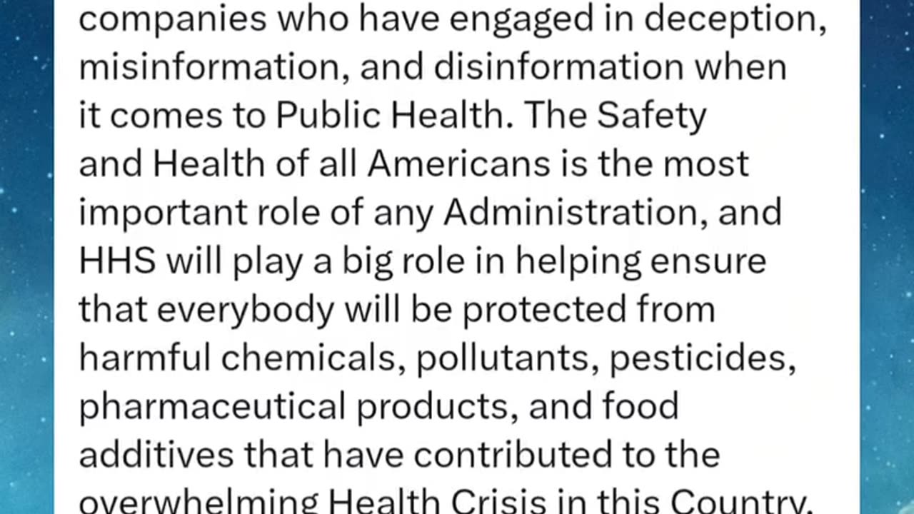 Trump nominated Robert F. Kennedy, Jr to be Secretary of Health and Human Services