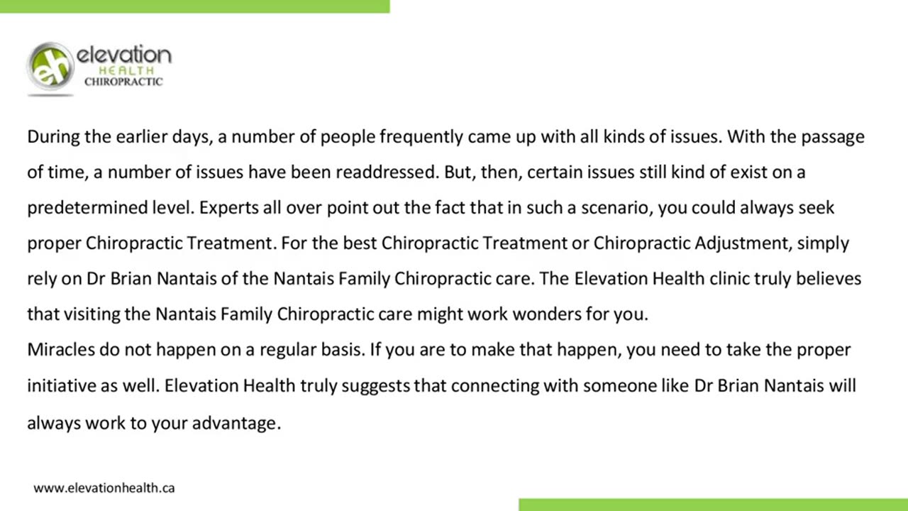 Why Would You Think Of Visiting The Nantais Family Chiropractic?