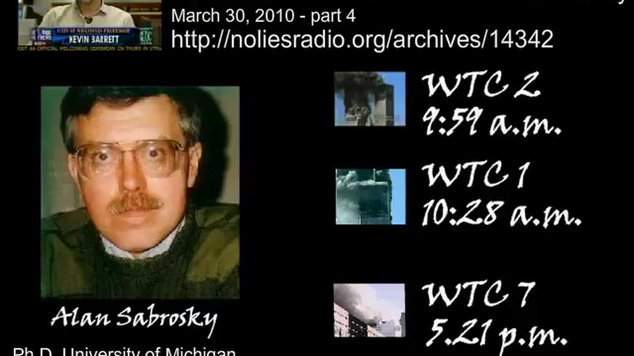 Alan Sabrosky: 9/11 Was a Mossad Operation (March 30, 2010)