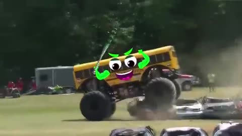 Monster truck crashes