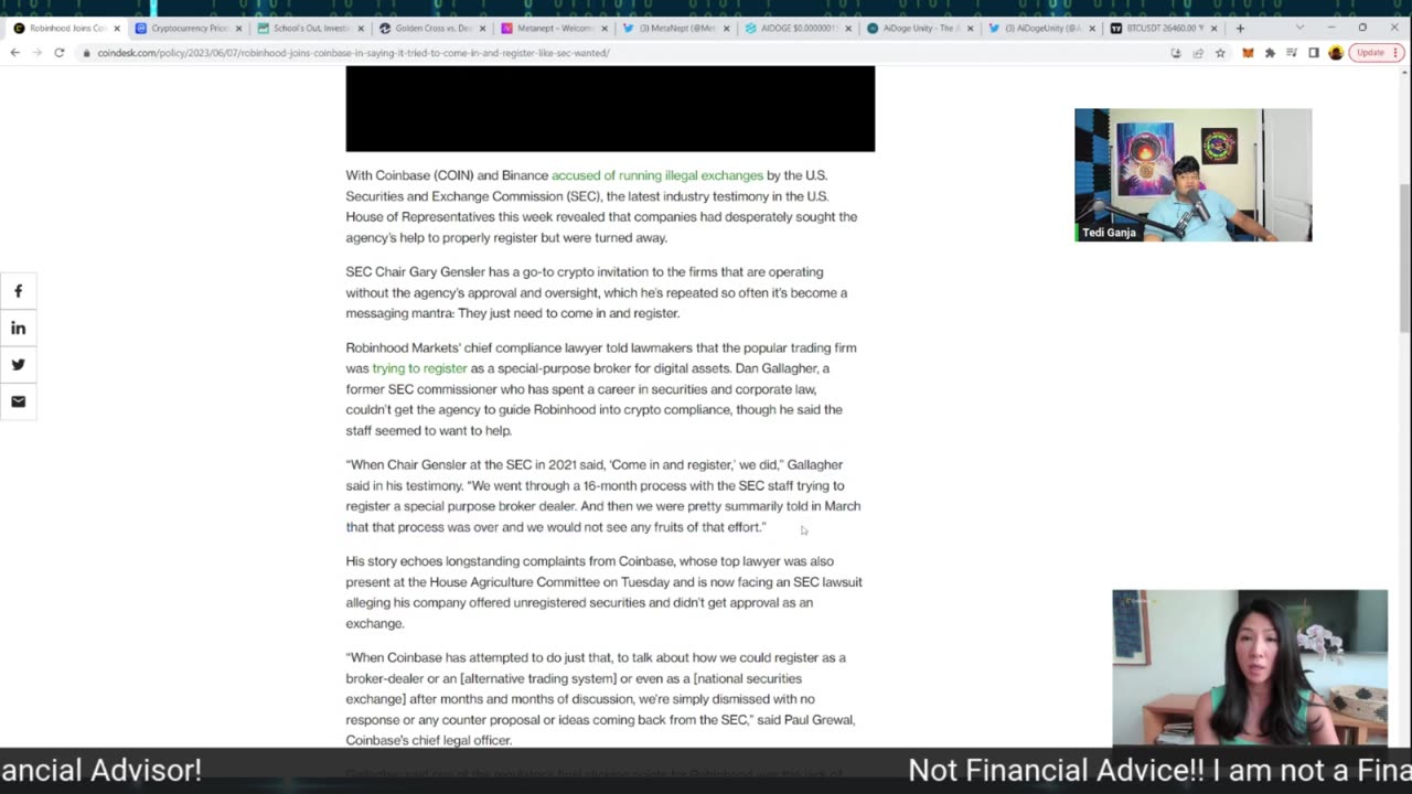 Robinhood and Coinbase Are both claiming the same #coinbase #robinhood #sec