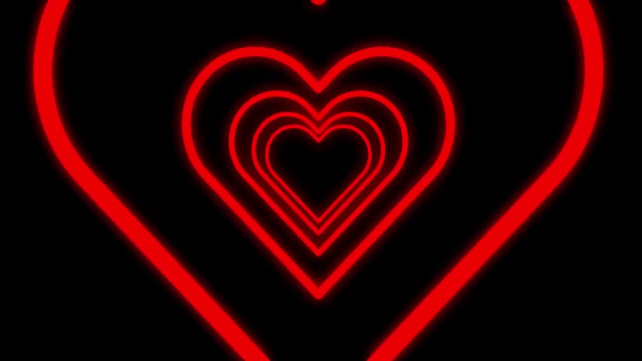 712. Neon L Heart Tunnel I Purple Heart Background Neon Heart
