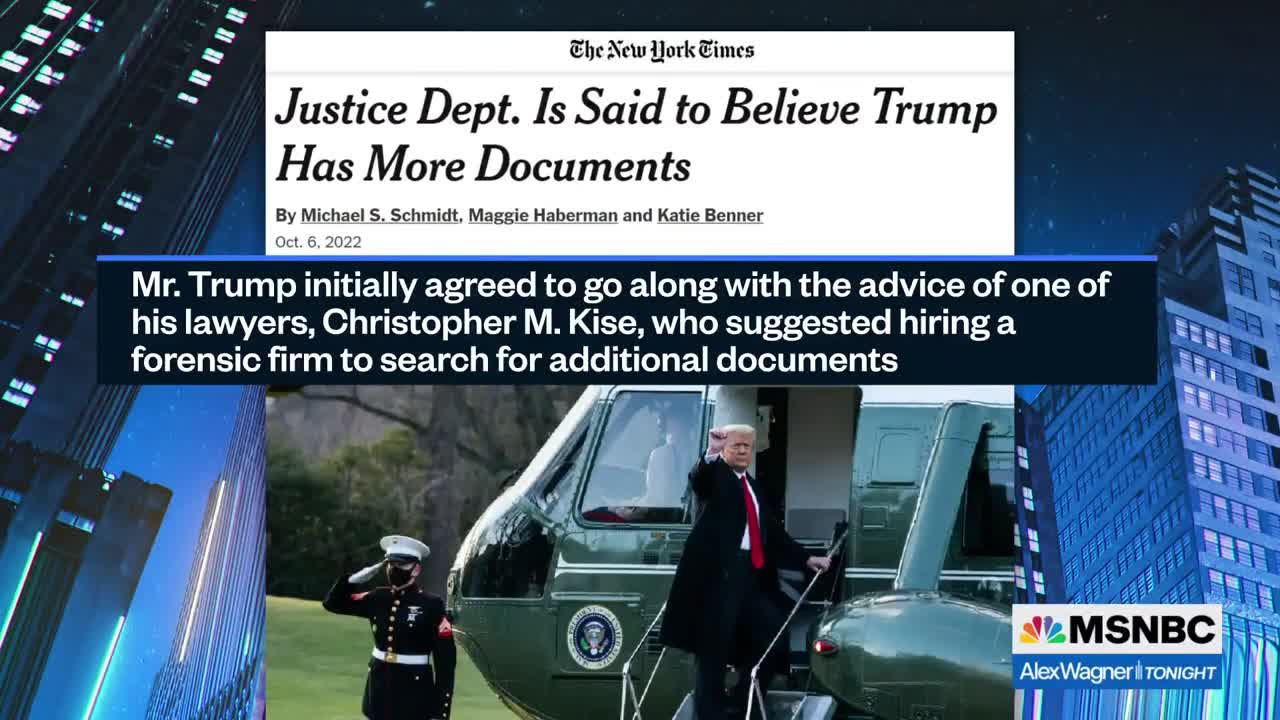DOJ Official Has Told Trump Lawyers Trump Has More Documents: NYT