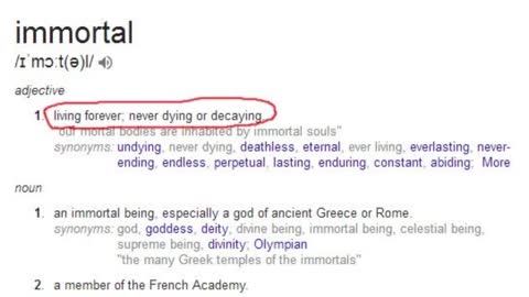 Defining Immortality