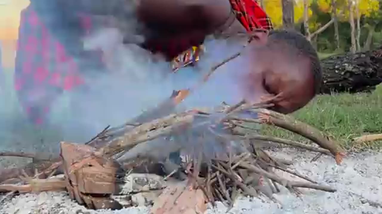 Making fire traditionally