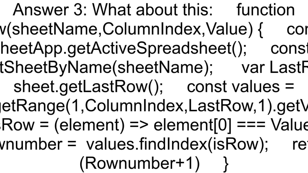 How to get the target cell row number in the sheet with Googleappsscript