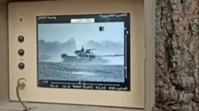 Ukraine Tank tow missile strike
