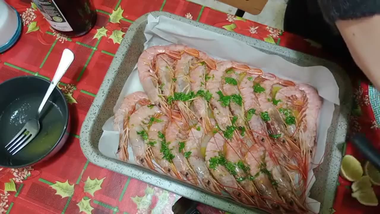 Gamberoni al forno, ricetta di Natale.