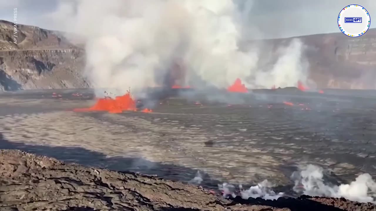 Extreme heat from erupting volcano forms rare whirlwind