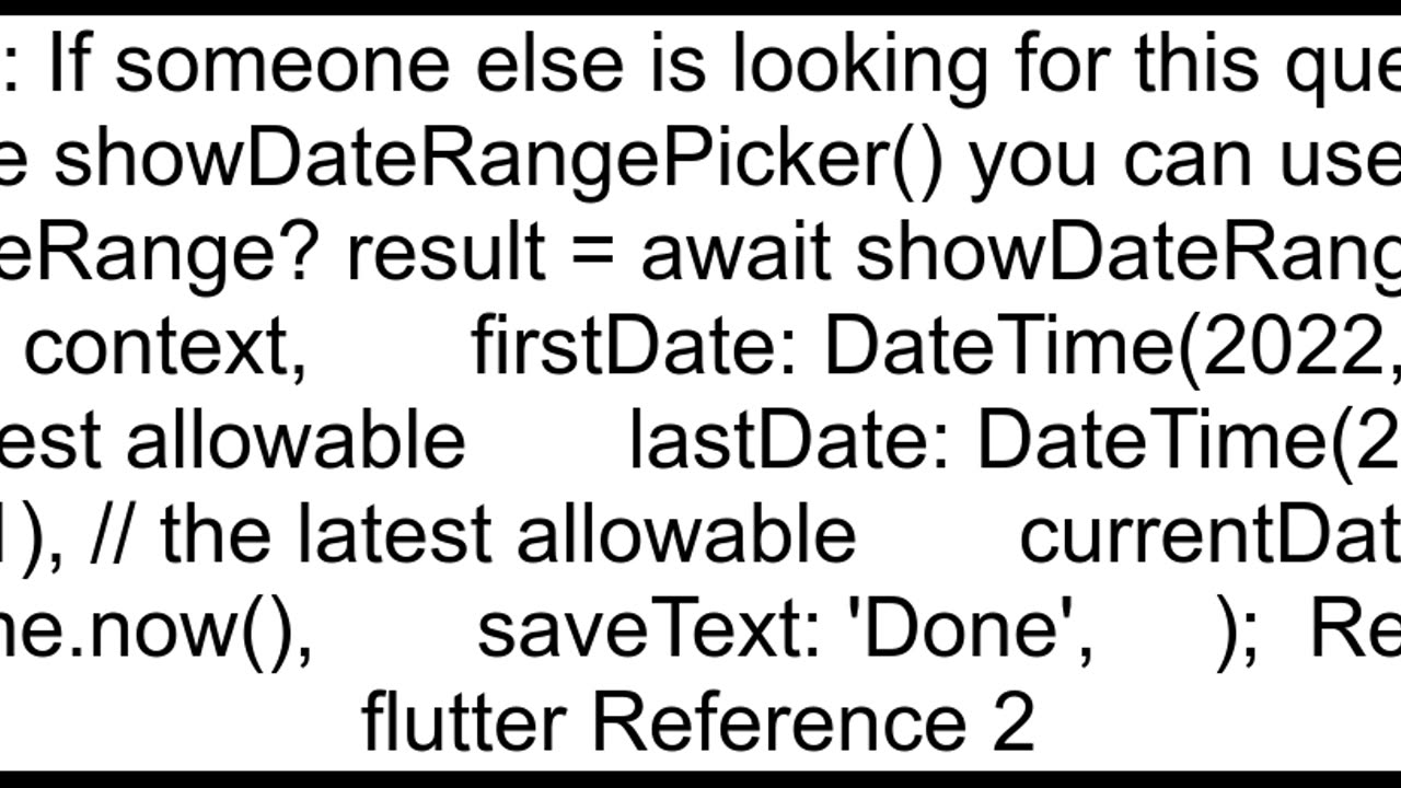 How to select multiple dates in flutter