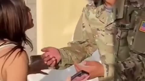 Surprised when your soldier returns home without warning