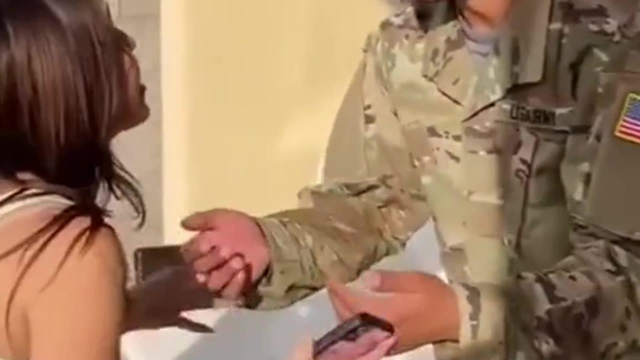 Surprised when your soldier returns home without warning