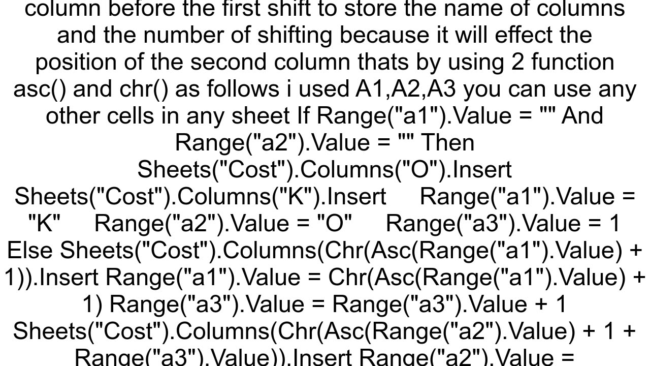 Inserting Columns in Two Locations multiple times within worksheet