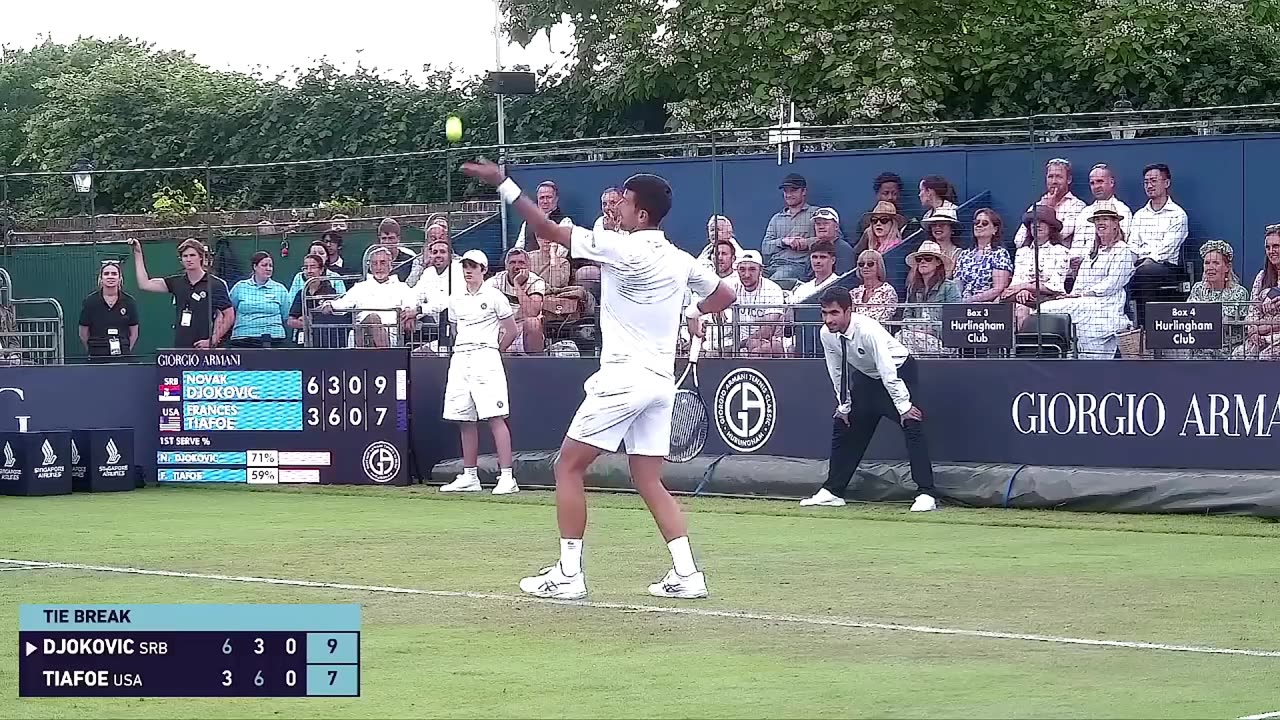 Djokovic vs. Tiafoe Full Highlights | 2023 Hurlingham Exhibition