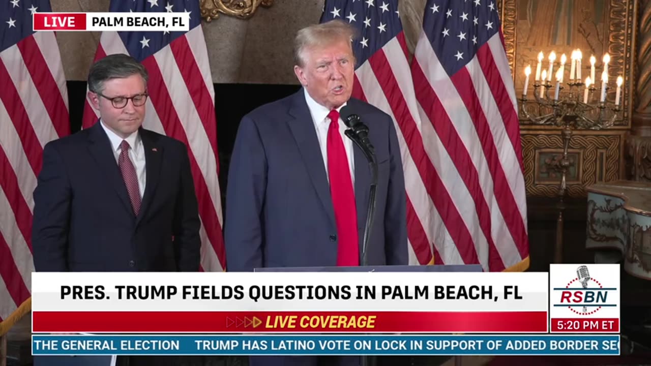 FULL SPEECH: President Trump and Speaker Johnson Give Joint Remarks in Palm Beach, FL - 4/12/24