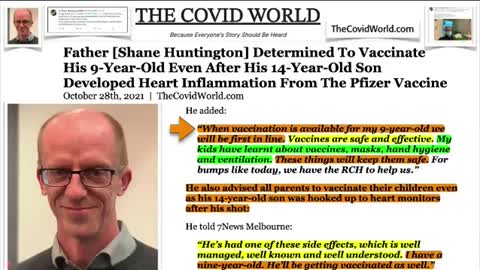 Father intends to vaccinate 9-year-old son even after 14-year-old son get heart inflammation
