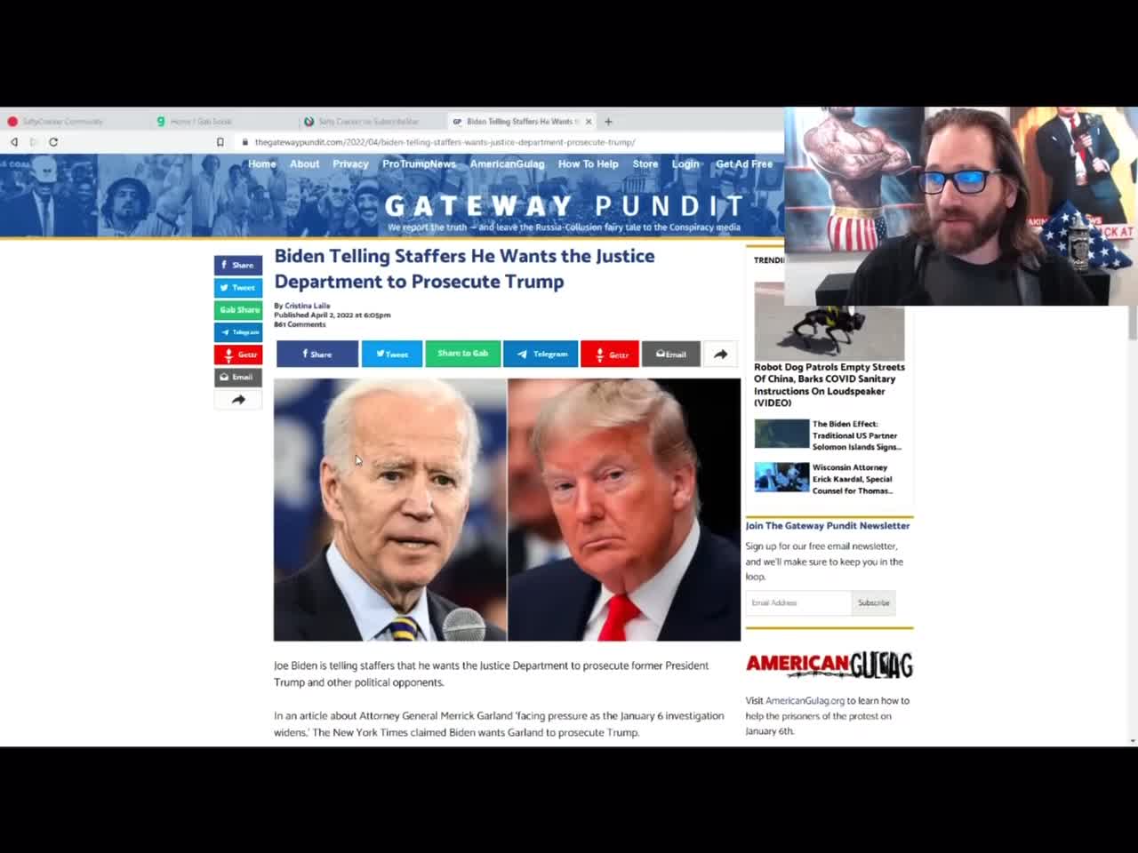 DELETED from YouTube Salty Cracker J6 Jan 6 and president Donald Trump / Joe Biden