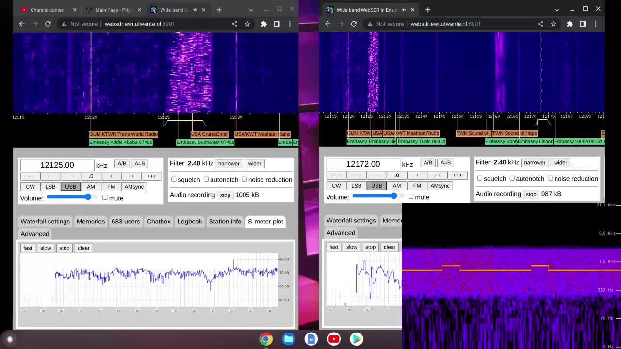 XPB/XPA2 At The Same Time 12/10/2022 1140 UTC 12125/12172kHz