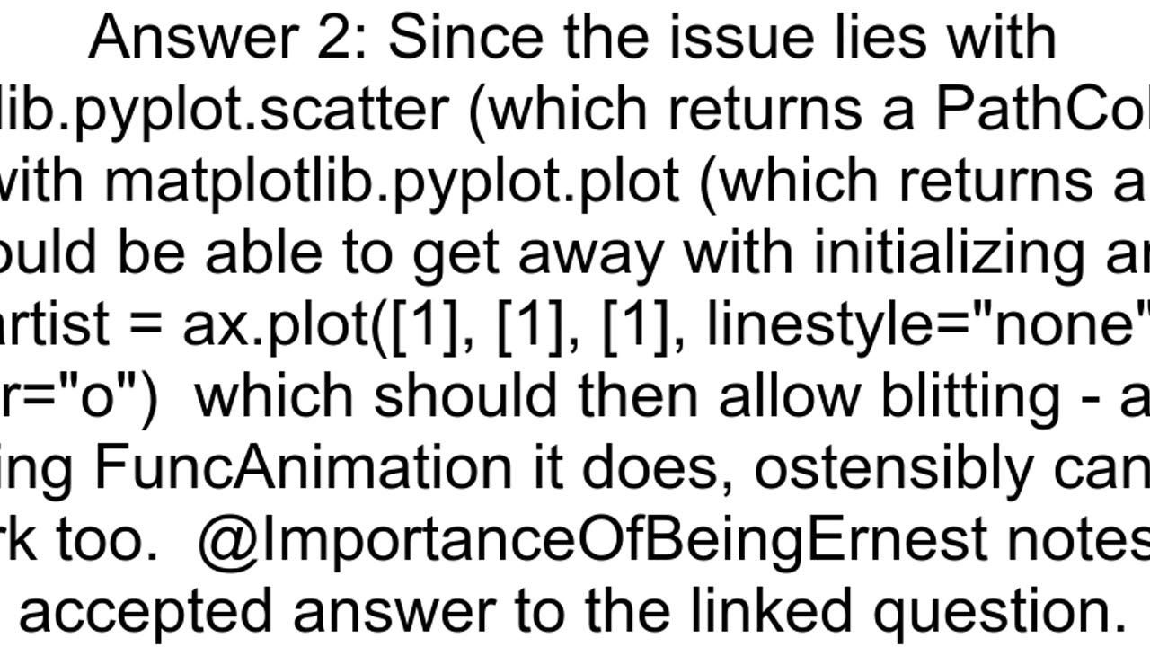 Is there already a way to allow blitting of matplotlib 3d scatterplots