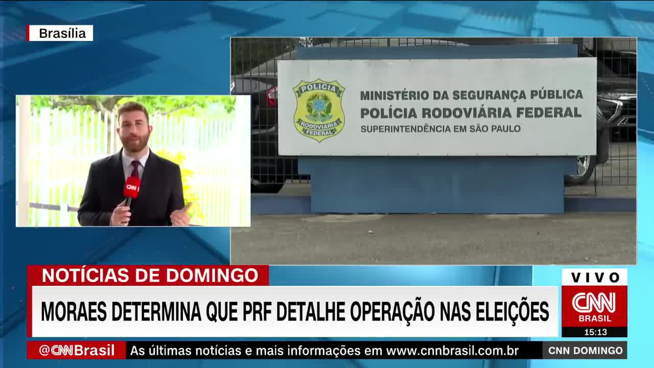 Moraes manda PRF indicar efetivo usado nos dois turnos das eleições | CNN DOMINGO