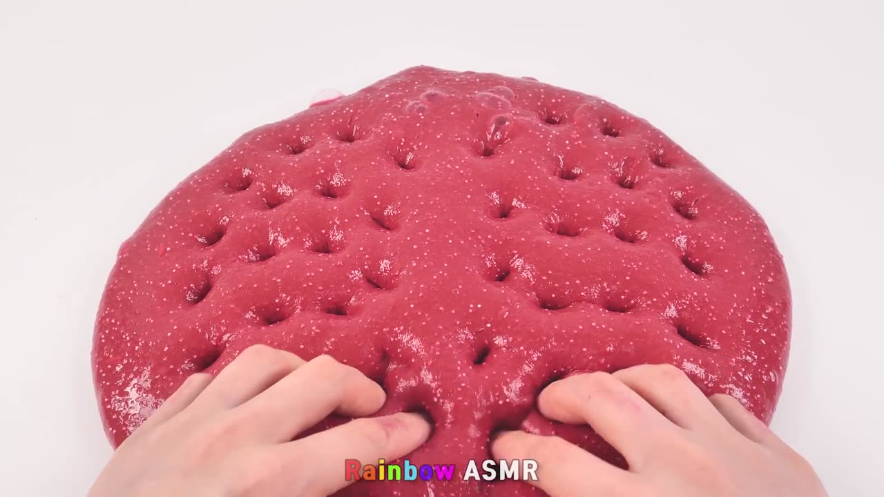 How to make Rainbow Pool into Mixing All My Glossy Slime _ Fruit Cutting