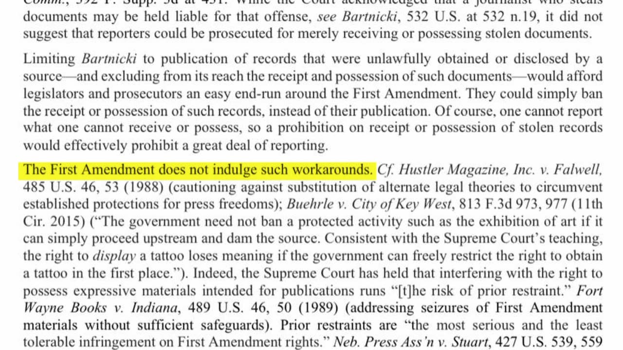 BREAKING: ACLU Letter to federal court SIDES with our journalism in the Biden Diary