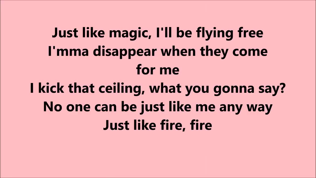 Pink - Just like Fire (Lyrics Video)