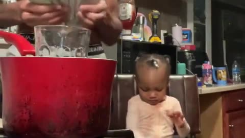 Man Counting His Money And Cooking Drugs In Front Of His Baby