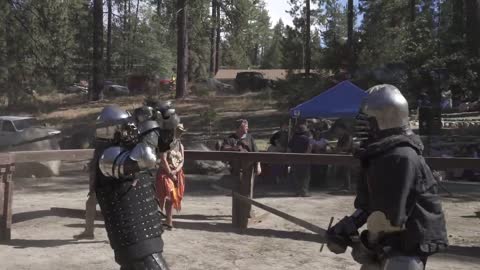 Long Sword Fight Armored combat Idylwild Ren Faire 2022