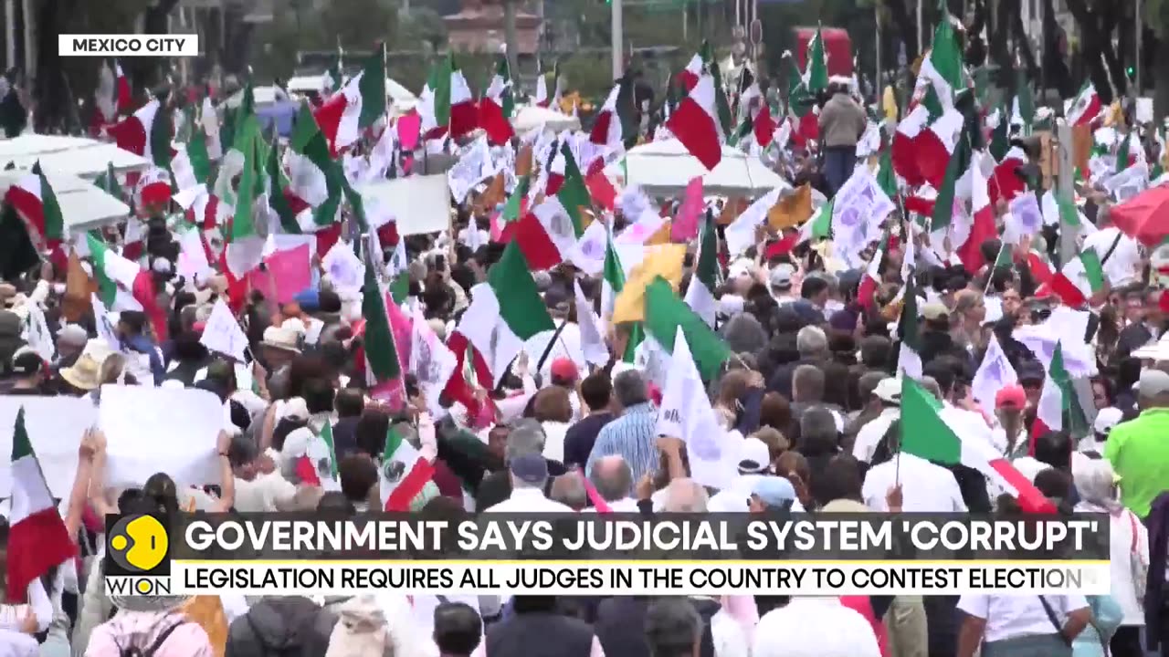 Thousands protest Mexico's controversial judicial reform ahead of vote | English News | WION