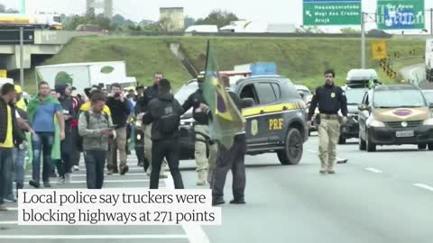 Brazil_ Bolsonaro supporters block roads in protest against election defeat