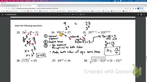 IM 3 Alg 2 CC 7.1 Practice Rational Exponents