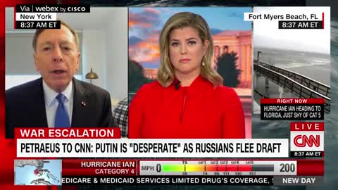'He's clearly very, very desperate': David Petraeus on Putin's 'partial mobilization' order