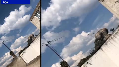 UFO! Strange thing flying in California! light beam