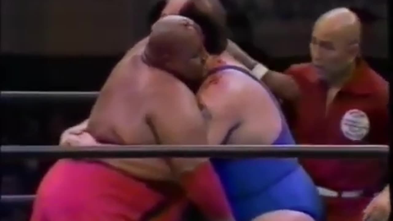 (1987.11.28) Great Kabuki & John Tenta vs Abdullah the Butcher & TNT - AJPW