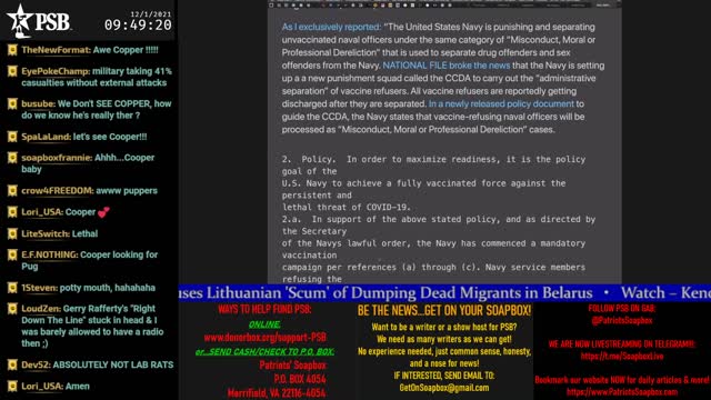 Patriots' Soapbox NEWS - LIVE 24/7! 2021-12-01 09:12