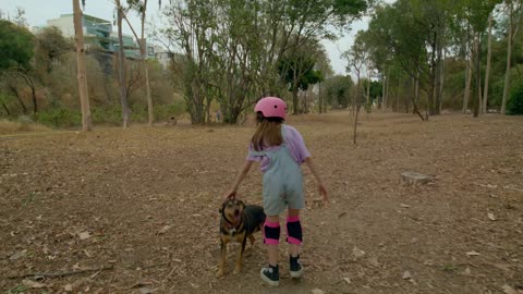 Baby with dog love