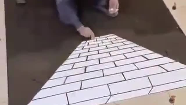 A satisfying yet terrifying optical illusion