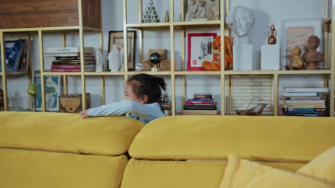 Kids Playing Indoors At Home