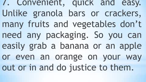 WHY YOU SHOULD EAT VEGETABLES AND FRUITS EVERYDAY