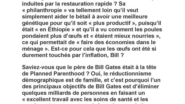 L’INSIDIEUX Bill Gates a l’intention de vacciner de force tous les HUMAINS