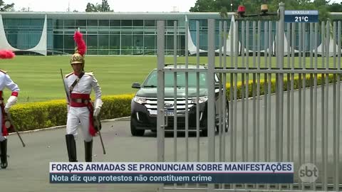 Forças Armadas condenam excessos em manifestações _ SBT Brasil (11_11_22)