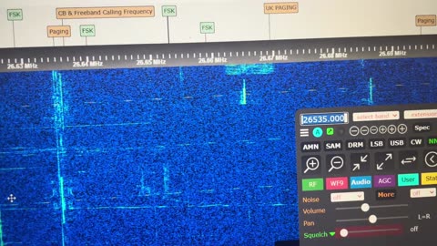 26.750 MHz FM Datalink Data Bursts 11 Meter CB Band [G8JNJ SDR] 1157 UTC 9 August 2024