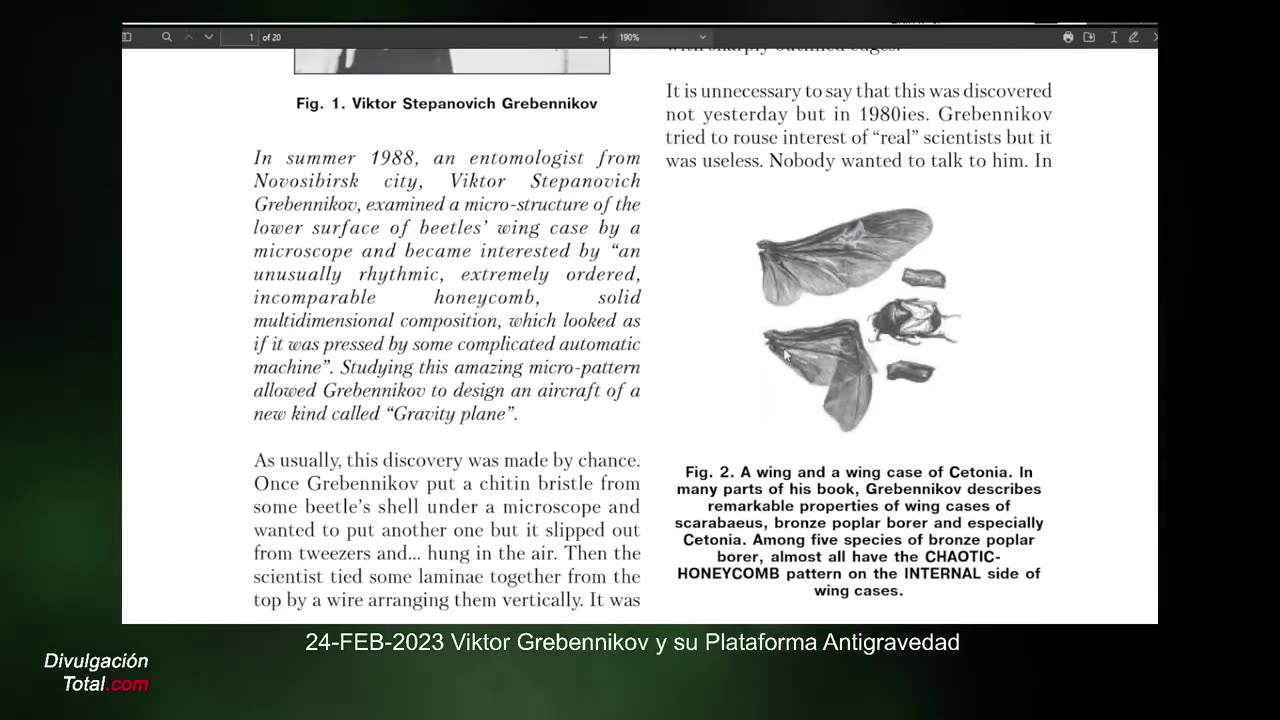 24-FEB-2023 Viktor Grebennikov y su Plataforma Antigravedad