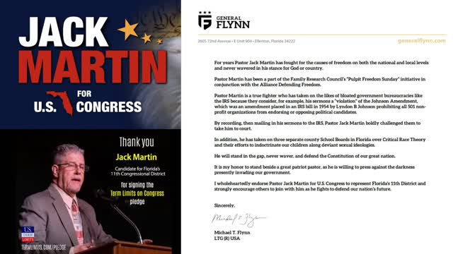 General Flynn Endorsement